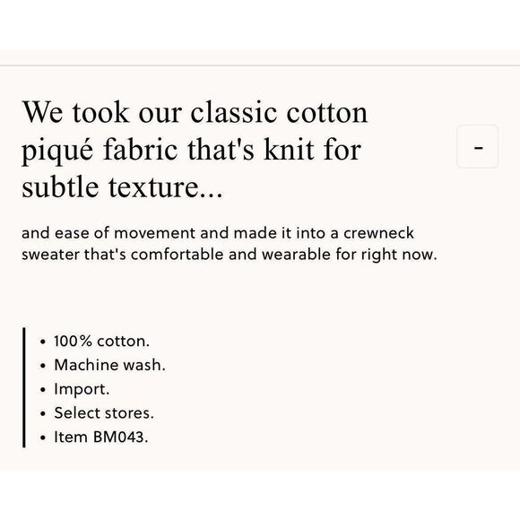 J.CREW Sweater Men Medium Cotton Pique Pullover NEW Beige Crewneck BM043 - Picture 15 of 15